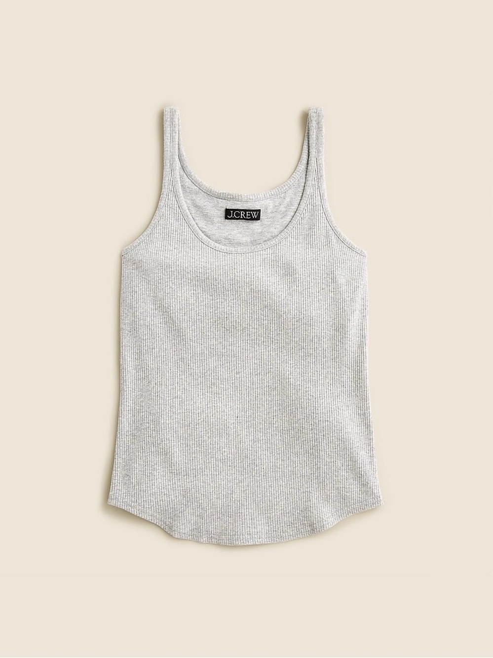 NWT J.Crew Women's Light Gray Ribbed Tank Top